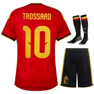 Conjunto camiseta local infantil Bélgica TROSSARD 2026/27 - Roja