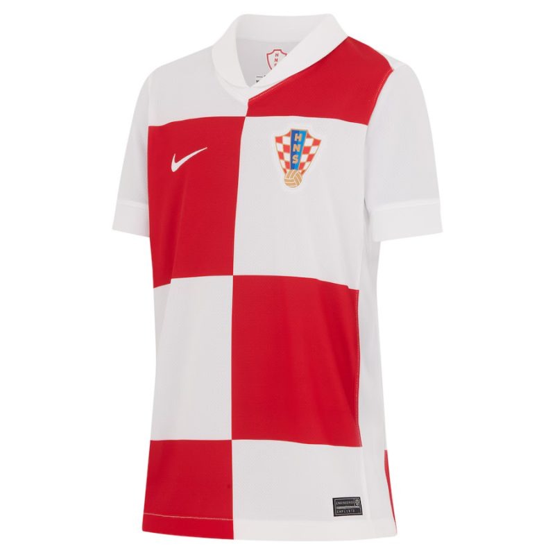 Maglia home bambini della Croazia 2024/25 - Rosso/bianco