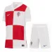 Kroatien 2024/25 Kinder-Heimtrikot + Shorts - Rot/Weiß