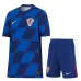Camiseta visitante infantil + pantalones cortos de Croacia 2024/25 - Azul