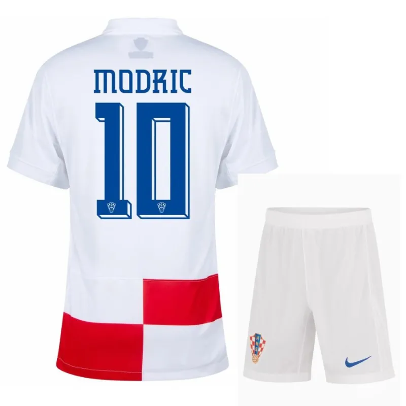 Modrić Maglia home bambini + pantaloncini della Croazia 2024/25 - Rosso/bianco