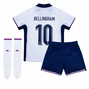 Kit local infantil de Inglaterra 2024/25 de Jude Bellingham - Blanco
