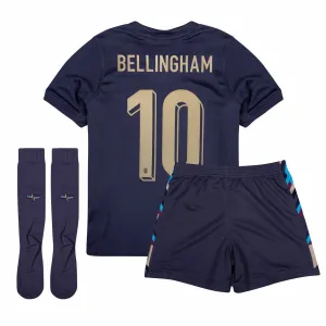 Kit de visita infantil de Inglaterra 2024/25 de Jude Bellingham - Púrpura