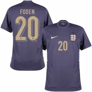 Camiseta de visita de Inglaterra 2024/25 de Phil Foden - Púrpura