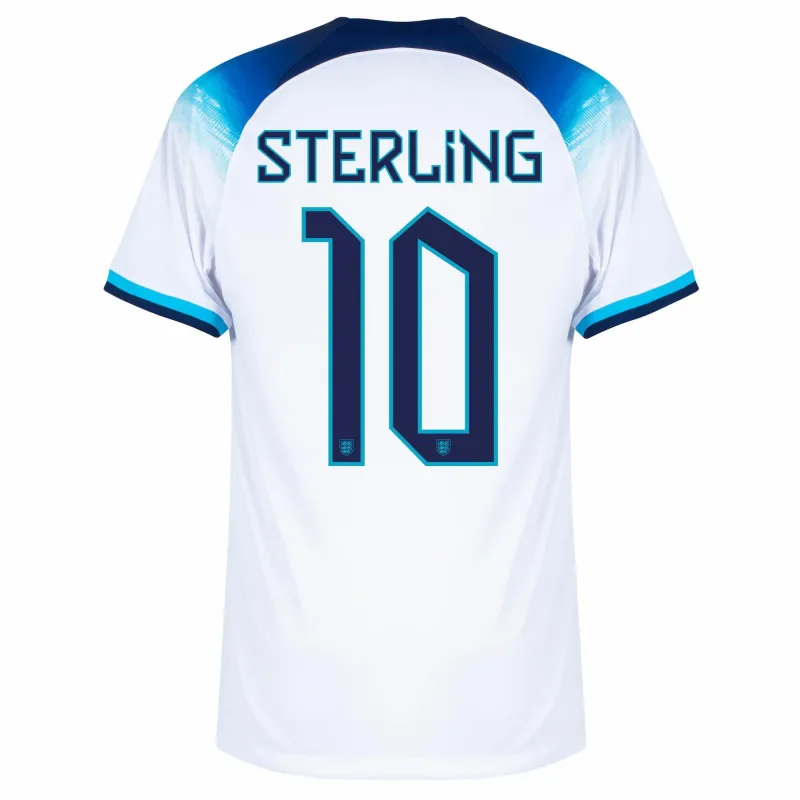 Maillot domicile de l'Angleterre pour la Coupe du monde 2022 de Sterling - Blanc