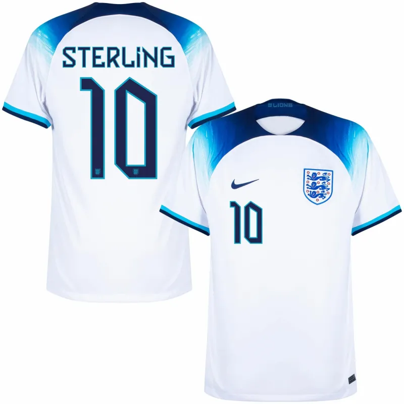 Maillot domicile de l'Angleterre pour la Coupe du monde 2022 de Sterling - Blanc