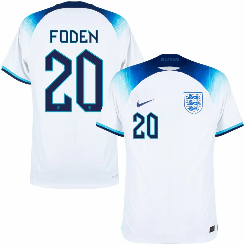 Fodens Heimtrikot der England-Nationalmannschaft für die Weltmeisterschaft 2022 - Weiß