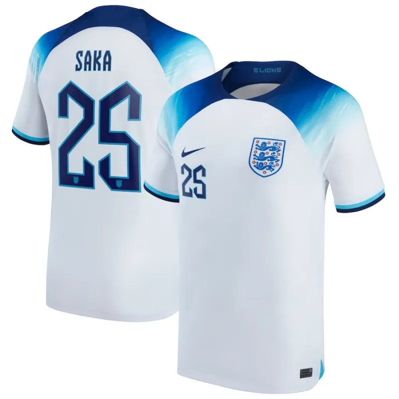 Sakas Heimtrikot der England-Nationalmannschaft für die Weltmeisterschaft 2022 - Weiß