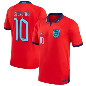 Le maillot d'extérieur de l'Angleterre pour la Coupe du monde 2022 de Sterling - Rouge