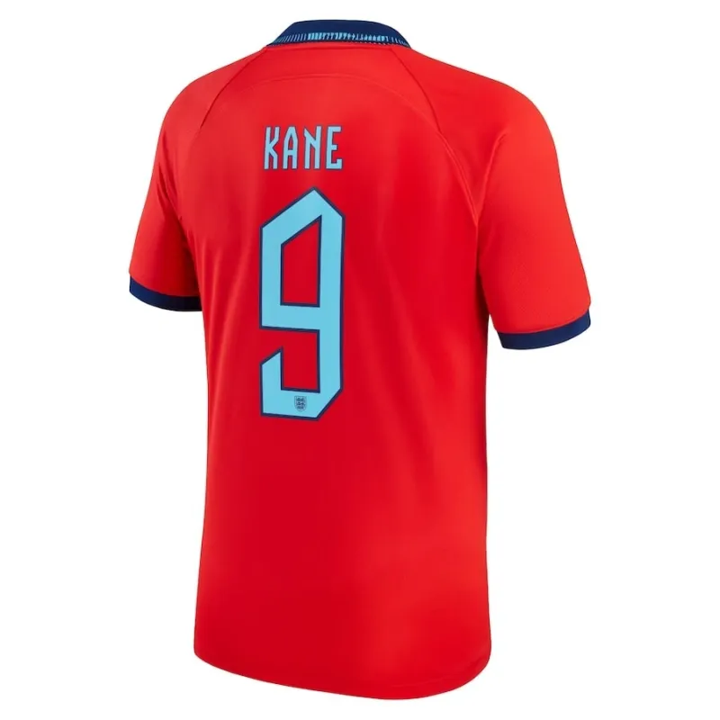La maglia di trasferta dell'Inghilterra per la Coppa del mondo 2022 di Kane - Rossa