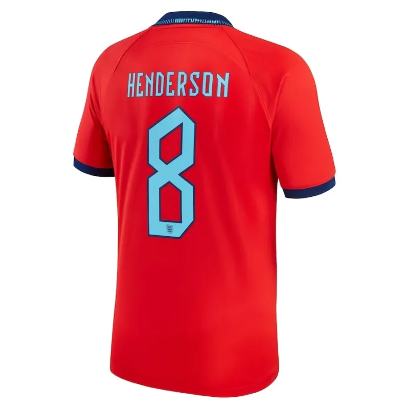La maglia di trasferta dell'Inghilterra per la Coppa del mondo 2022 di Henderson - Rossa