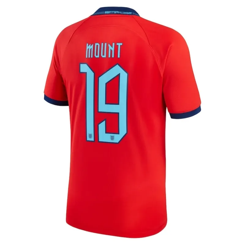 Le maillot d'extérieur de l'Angleterre pour la Coupe du monde 2022 de Mount - Rouge
