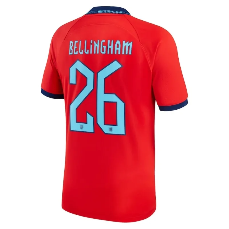 Le maillot d'extérieur de l'Angleterre pour la Coupe du monde 2022 de Bellingham - Rouge