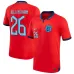 Le maillot d'extérieur de l'Angleterre pour la Coupe du monde 2022 de Bellingham - Rouge