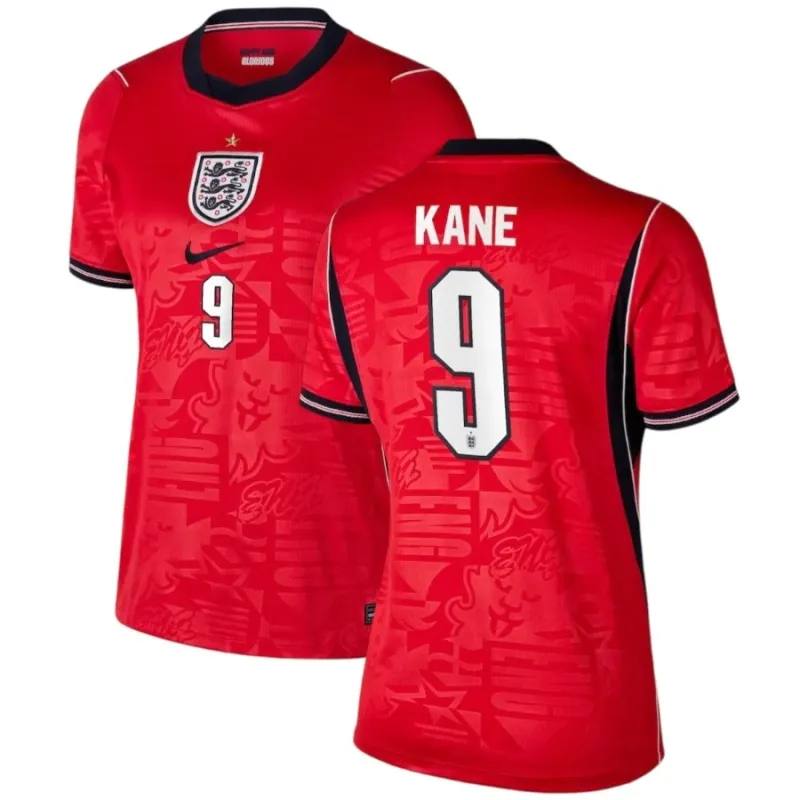 Inghilterra HARRY KANE 2026/27 maglia trasferta donna rossa