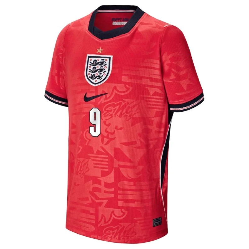 Inghilterra HARRY KANE 2026/27 maglia trasferta bambino rossa