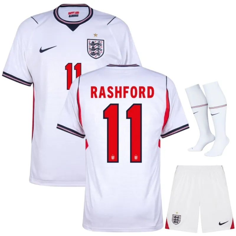 Kit Domicile Enfant Angleterre RASHFORD 2026/27 Blanc