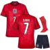 Inghilterra SAKA 2026/27 Maglia Trasferta Bambino Rosso