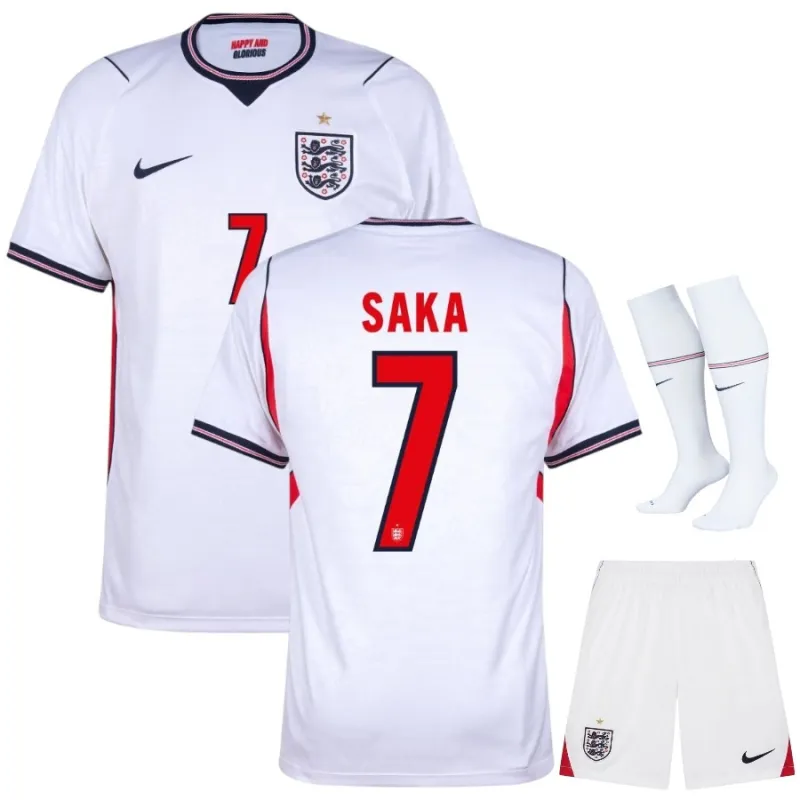 England SAKA 2026/27 Heimtrikot Kinder Weiß