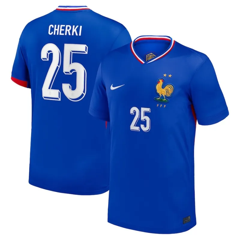 Camiseta local Francia 2024/25 Rayan Cherki versión réplica