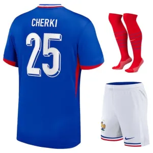 Cherki Francia 2024/25 Kit Niño Local Versión Aficionado Azul