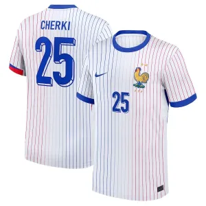 Cherki Francia 2024/25 Camiseta Visitante Versión Aficionado Azul