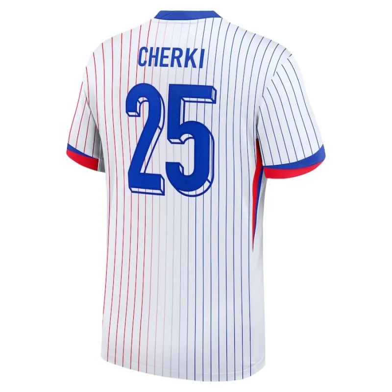 Cherki Francia 2024/25 Camiseta Niño Visitante Versión Aficionado Azul