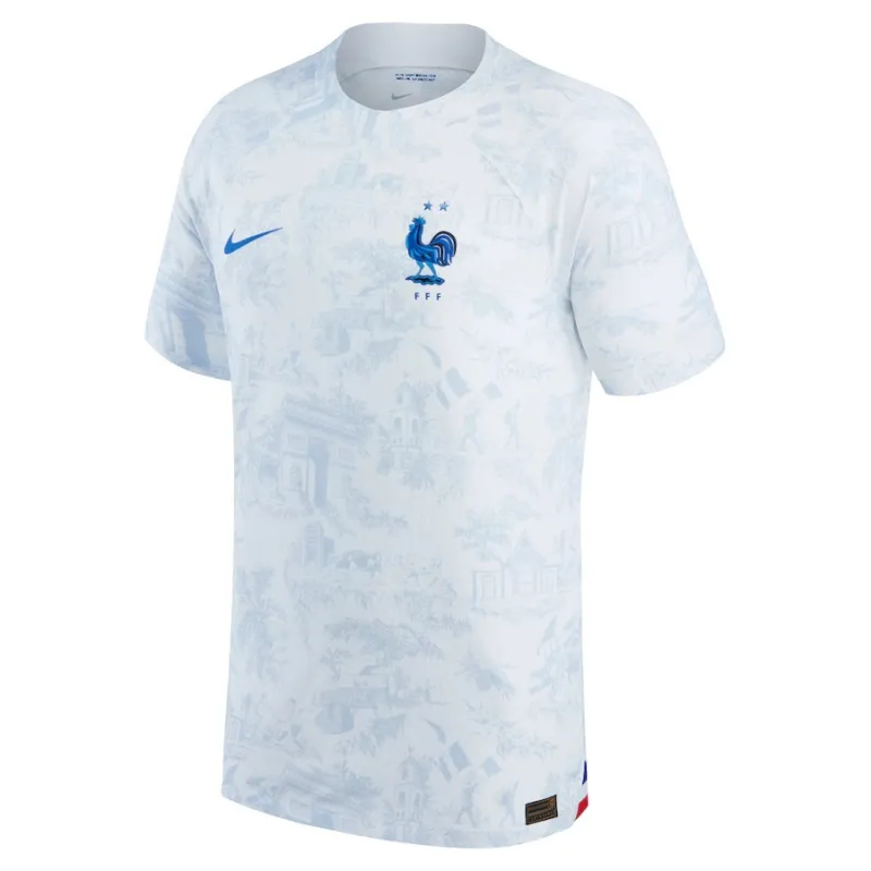 Le maillot d'extérieur de l'équipe de France pour la Coupe du Monde 2022 pour les joueurs - Blanc