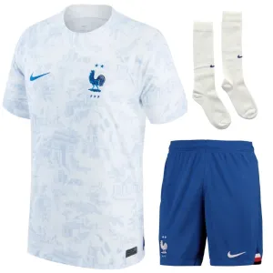 Kit Extérieur Enfant France Coupe du Monde 2022 Blanc