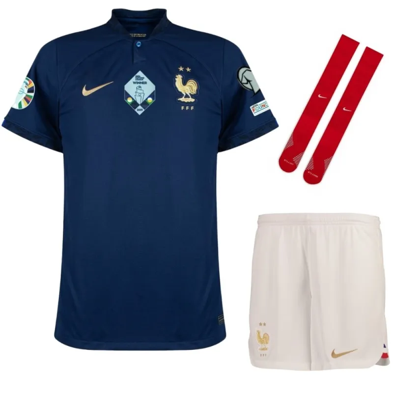 La camiseta del kit infantil de la selección nacional francesa para la Eurocopa 2024 en local - Azul