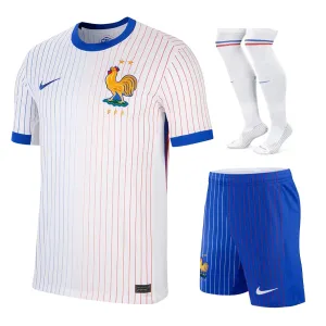 La camiseta del kit infantil visitante de la selección nacional francesa en 2024/25 - Blanco