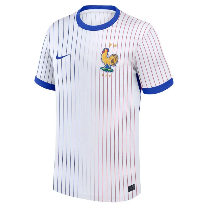 Le maillot du kit d'enfant d'extérieur de l'équipe nationale de France en 2024/25 - Blanc