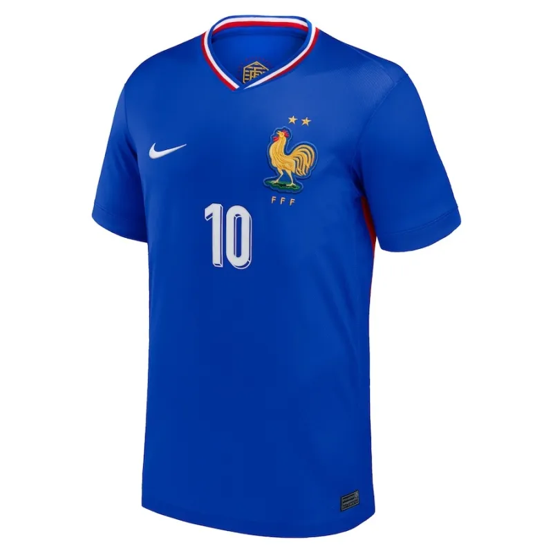 La camiseta infantil local de la selección nacional francesa de Mbappé en 2024/25 - Azul
