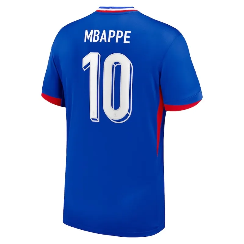 La camiseta infantil local de la selección nacional francesa de Mbappé en 2024/25 - Azul
