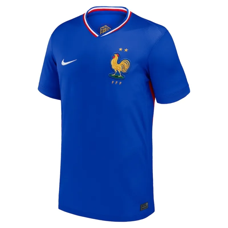 La camiseta del kit infantil local de la selección nacional francesa de Mbappé en 2024/25 - Azul