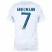 La maglia di trasferta della squadra nazionale francese di Antoine Griezmann per la Coppa del mondo 2022 - Bianca