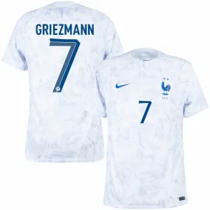 Le maillot d'extérieur de l'équipe nationale de France d'Antoine Griezmann pour la Coupe du monde 2022 - Blanc