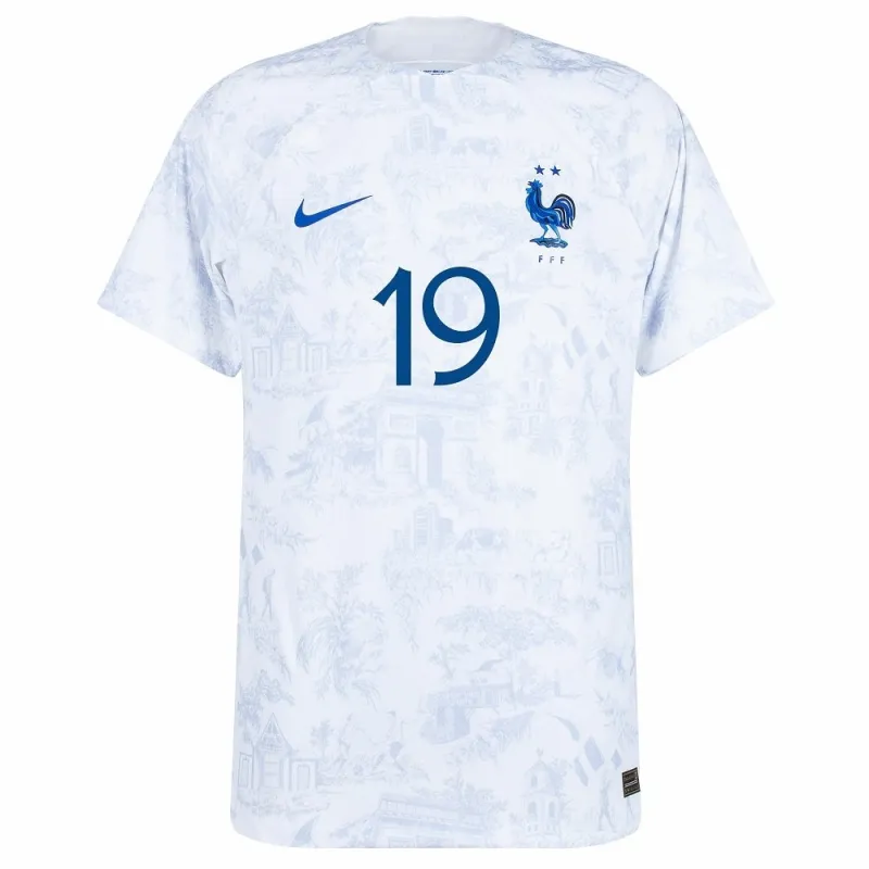 La maglia di trasferta della squadra nazionale francese di Karim Benzema per la Coppa del mondo 2022 - Bianca