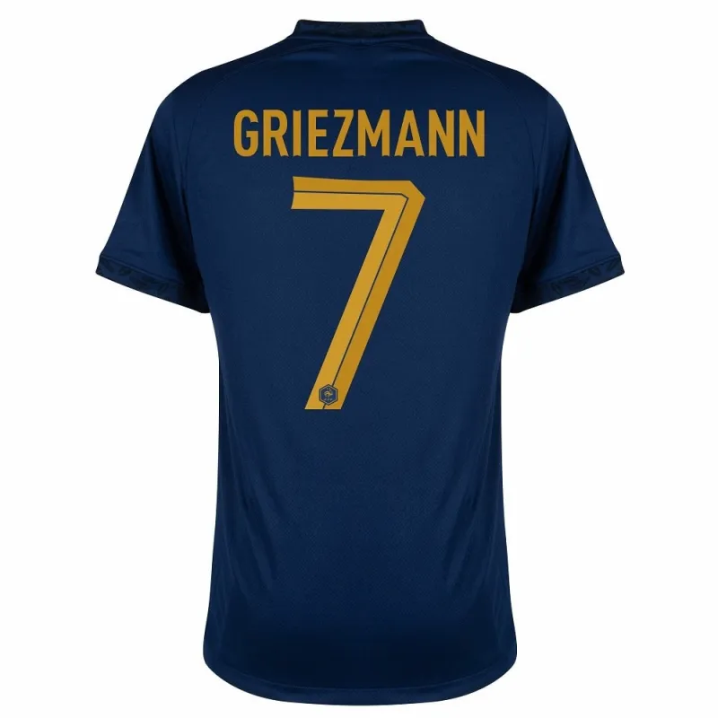 El conjunto de camisetas infantiles de la selección nacional francesa de Antoine Griezmann para la Copa del Mundo 2022 en local - Azul