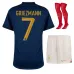 El conjunto de camisetas infantiles de la selección nacional francesa de Antoine Griezmann para la Copa del Mundo 2022 en local - Azul
