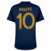 El conjunto de camiseta infantil de la selección nacional francesa de Kylian Mbappé para la Copa del Mundo 2022 en local - Azul