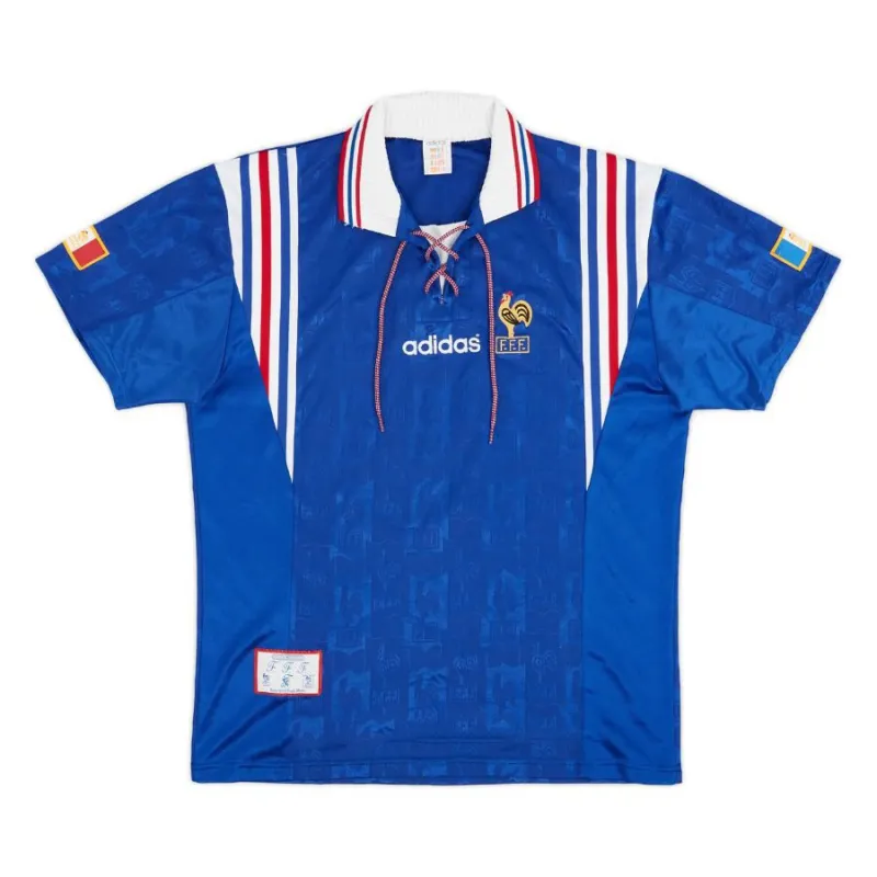 La maglia retro di casa della squadra nazionale francese dal 1996 al 1998 - Blu