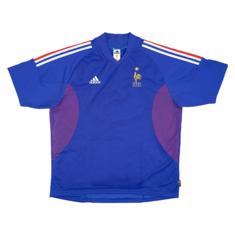 La maglia retro di casa della squadra nazionale francese dal 2002 al 2004 - Blu