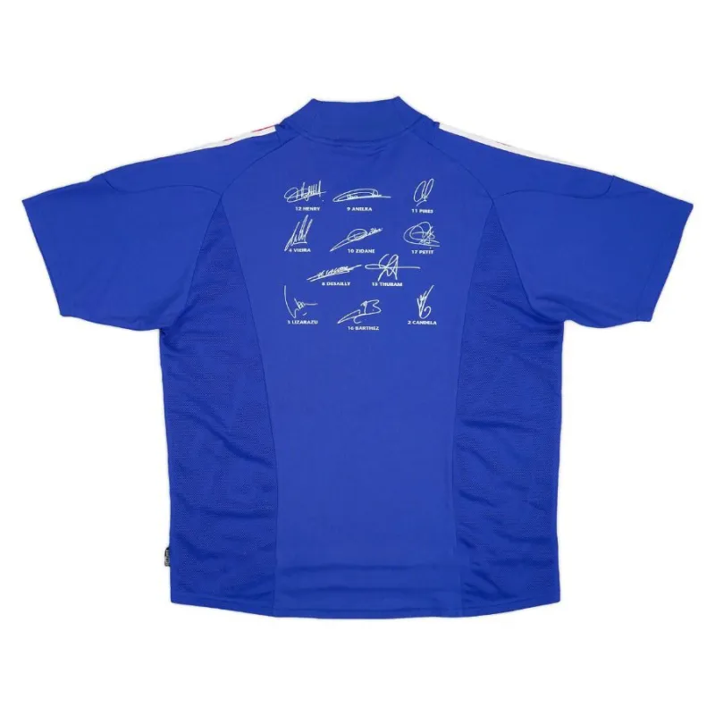 La maglia retro di casa della squadra nazionale francese dal 2002 al 2004 - Blu