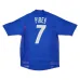 Das retro Heimtrikot der französischen Nationalmannschaft, das von Robert Pires zwischen 2002 und 2004 getragen wurde - Blau