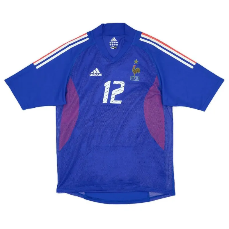 Das retro Heimtrikot der französischen Nationalmannschaft von Thierry Henry von 2002 bis 2004 - blau.