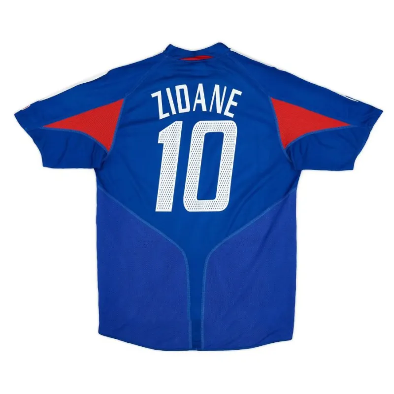 Das retro Heimtrikot der französischen Nationalmannschaft von Zinedine Zidane von 2004 bis 2006 - blau.