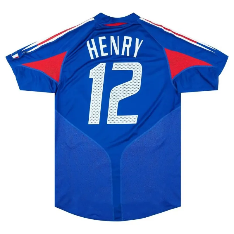 Frankreich Henry 2004-2006 Retro Heimtrikot Blau