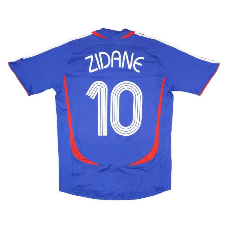 Frankreich Zidane 2006 Retro Heimtrikot Blau