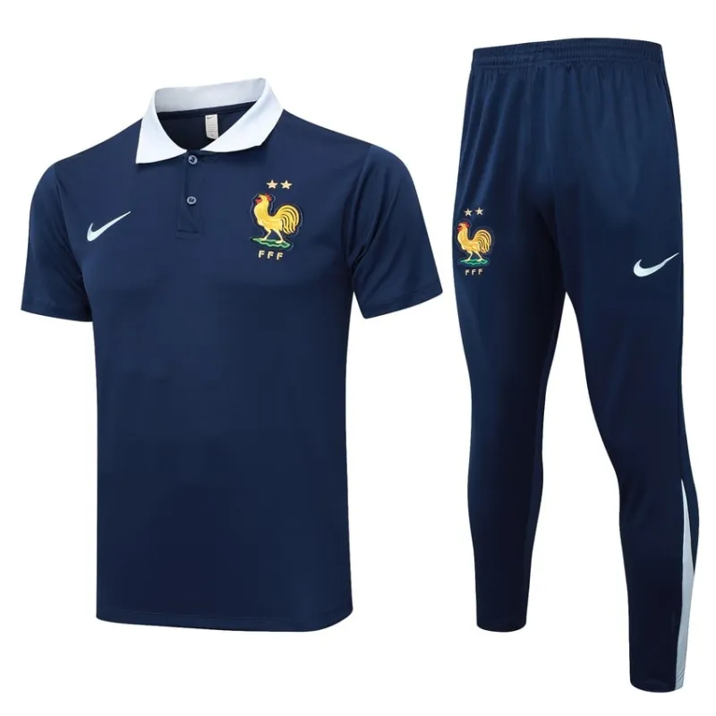 Traje de entrenamiento POLO 2024/25 de la selección nacional francesa + pantalones - azul